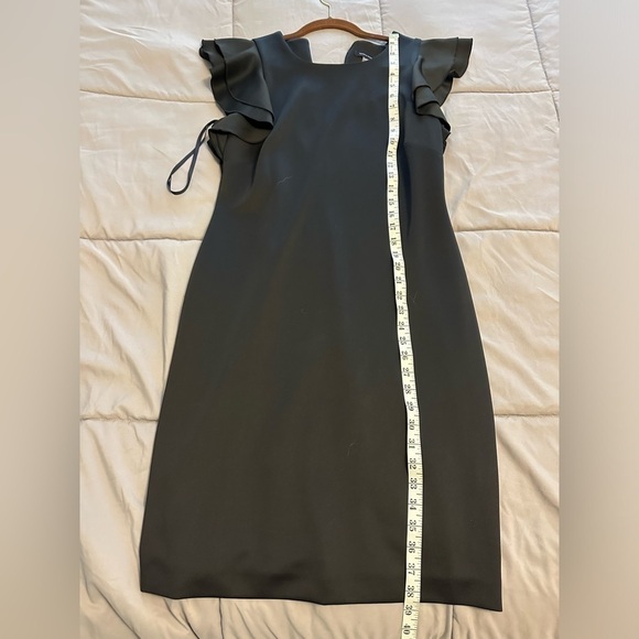 Tommy Hilfiger Black Ruffle Sleeve Sheath Dress Size 12 - Picture 2 of 5